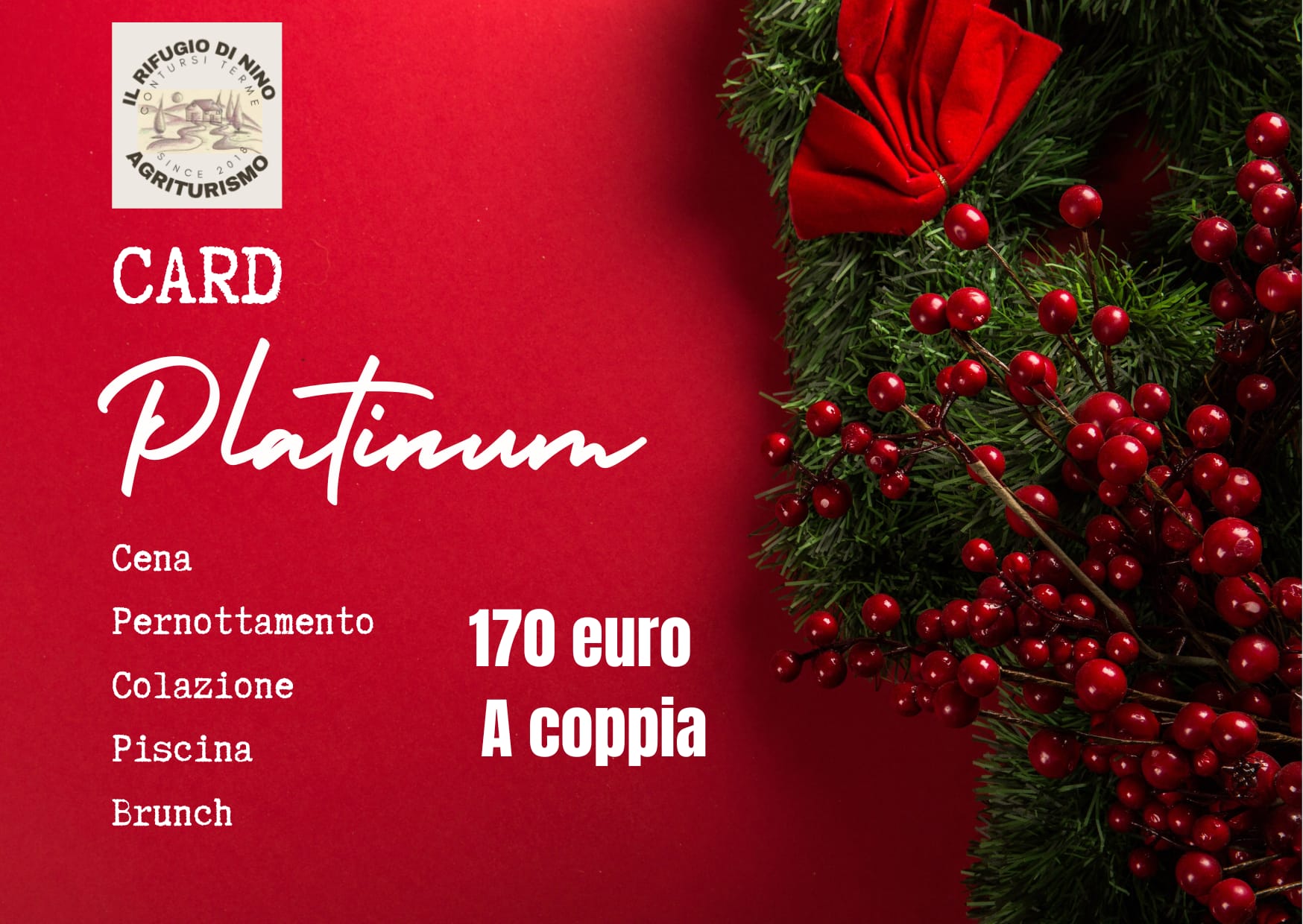 CARD PLATINUM – 170 euro a coppia  Aprile/Ottobre 2026